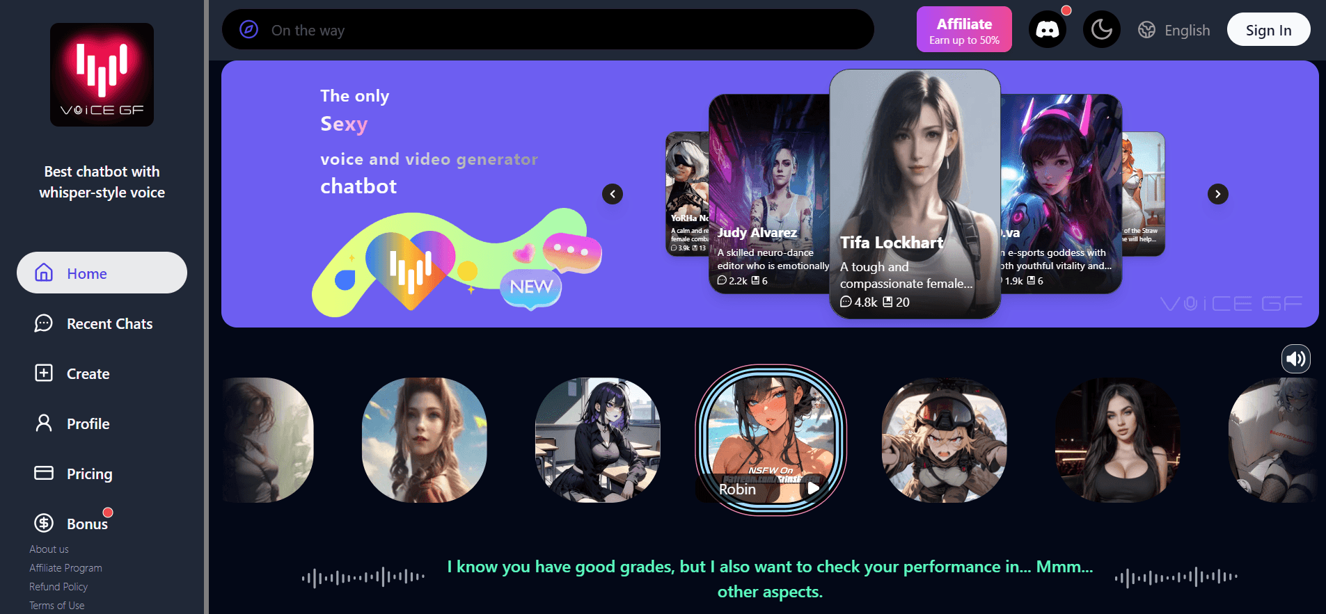 VoiceGF : Une IA conversationnelle qui murmure sans limites